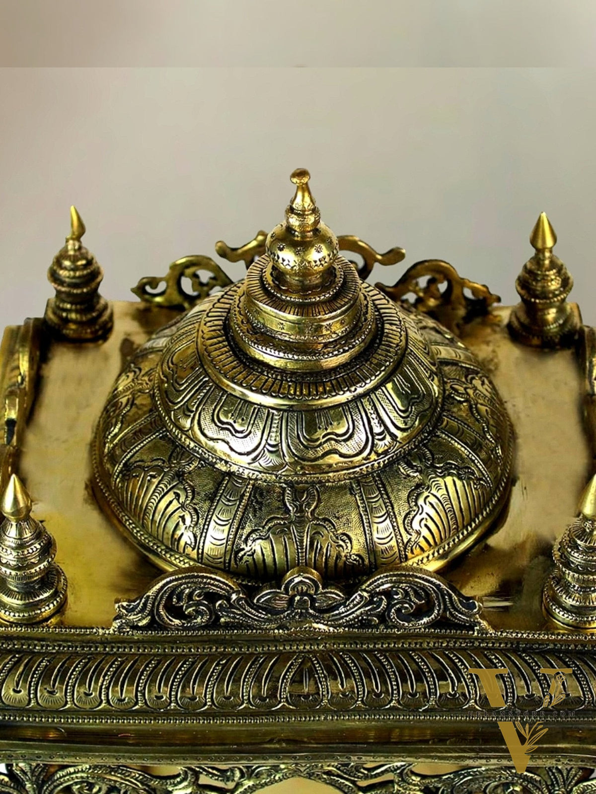 Pure Brass Large Temple for God Idols 21"