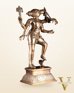 Pure Brass Large Varaha Lakshmi Statue – 24"