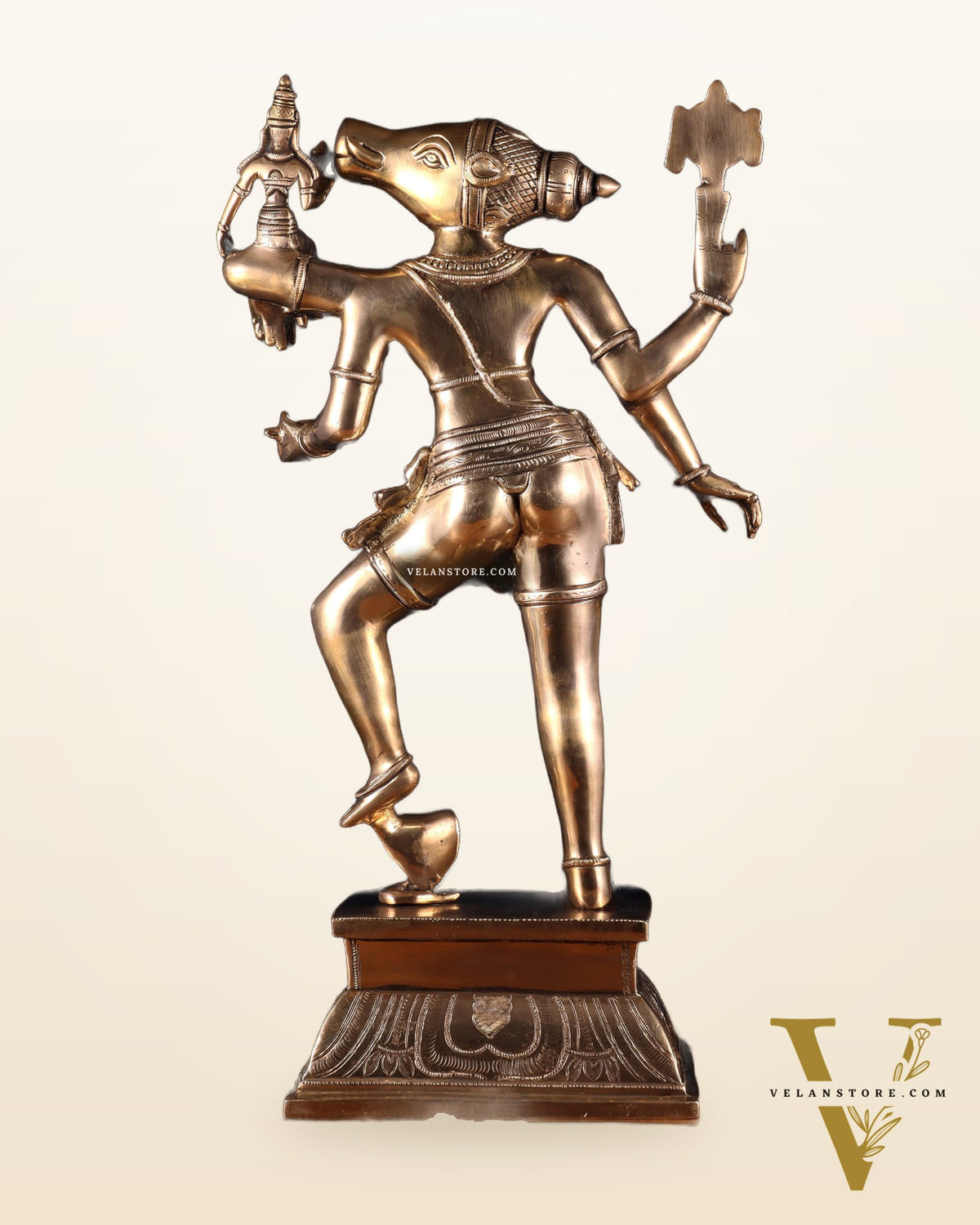 Pure Brass Large Varaha Lakshmi Statue – 24"