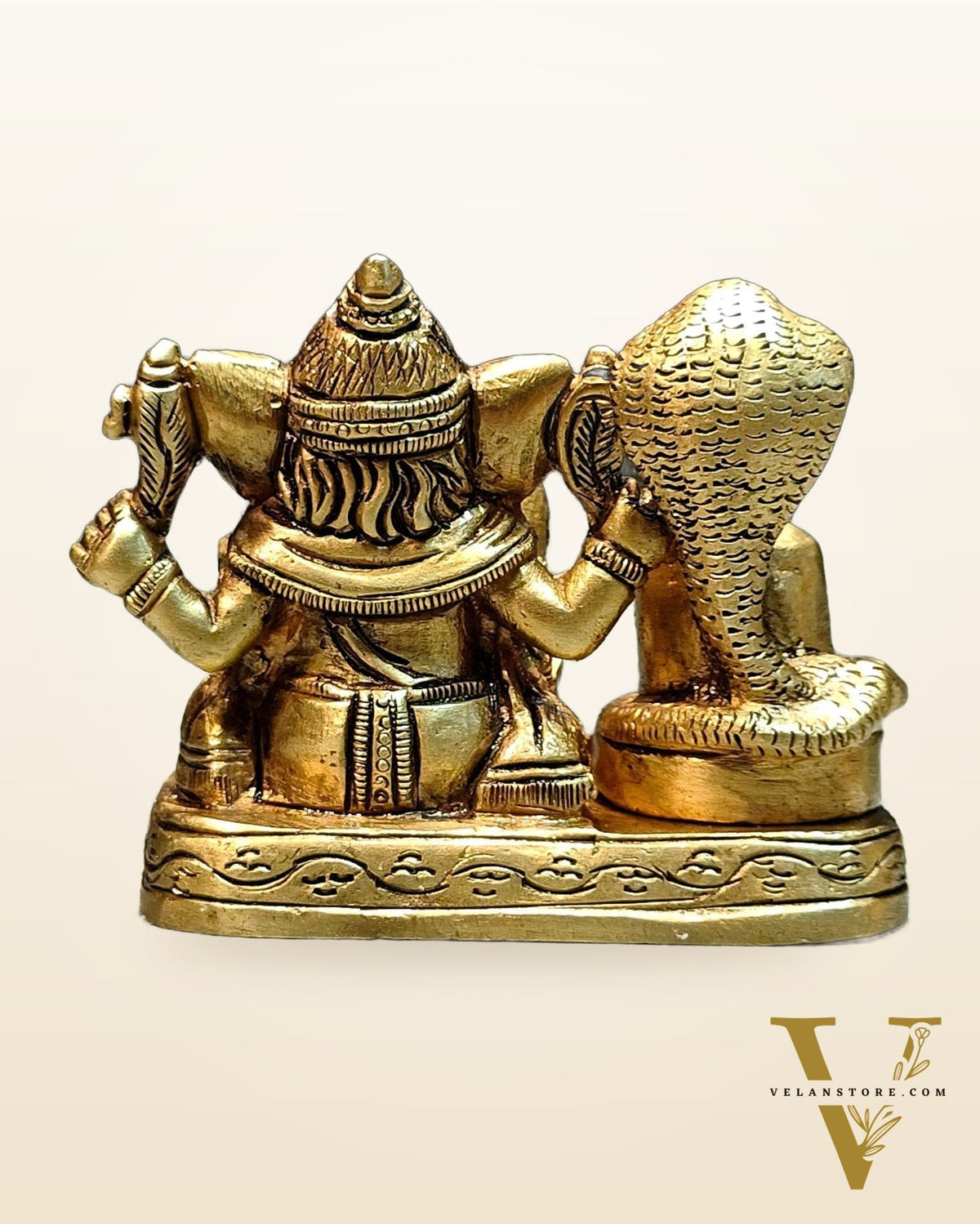 Pure Brass Lord anesha with shiv ling idol