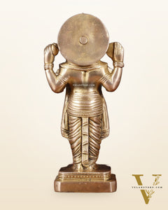 Pure Brass Lord Dhanvantari Statue – Finely Crafted, 9.5 Inch