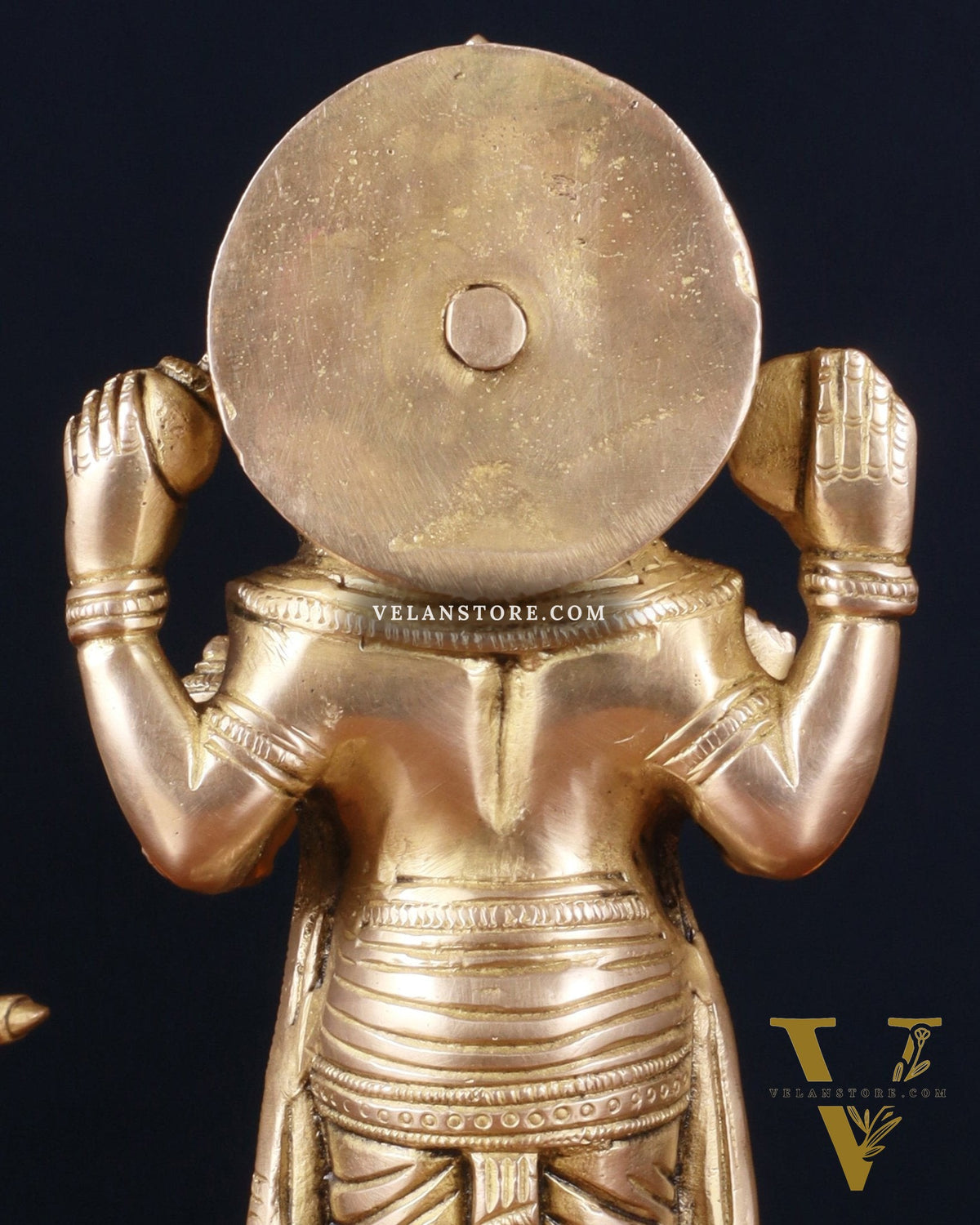 Pure Brass Lord Dhanvantari Statue – Finely Crafted, 9.5 Inch