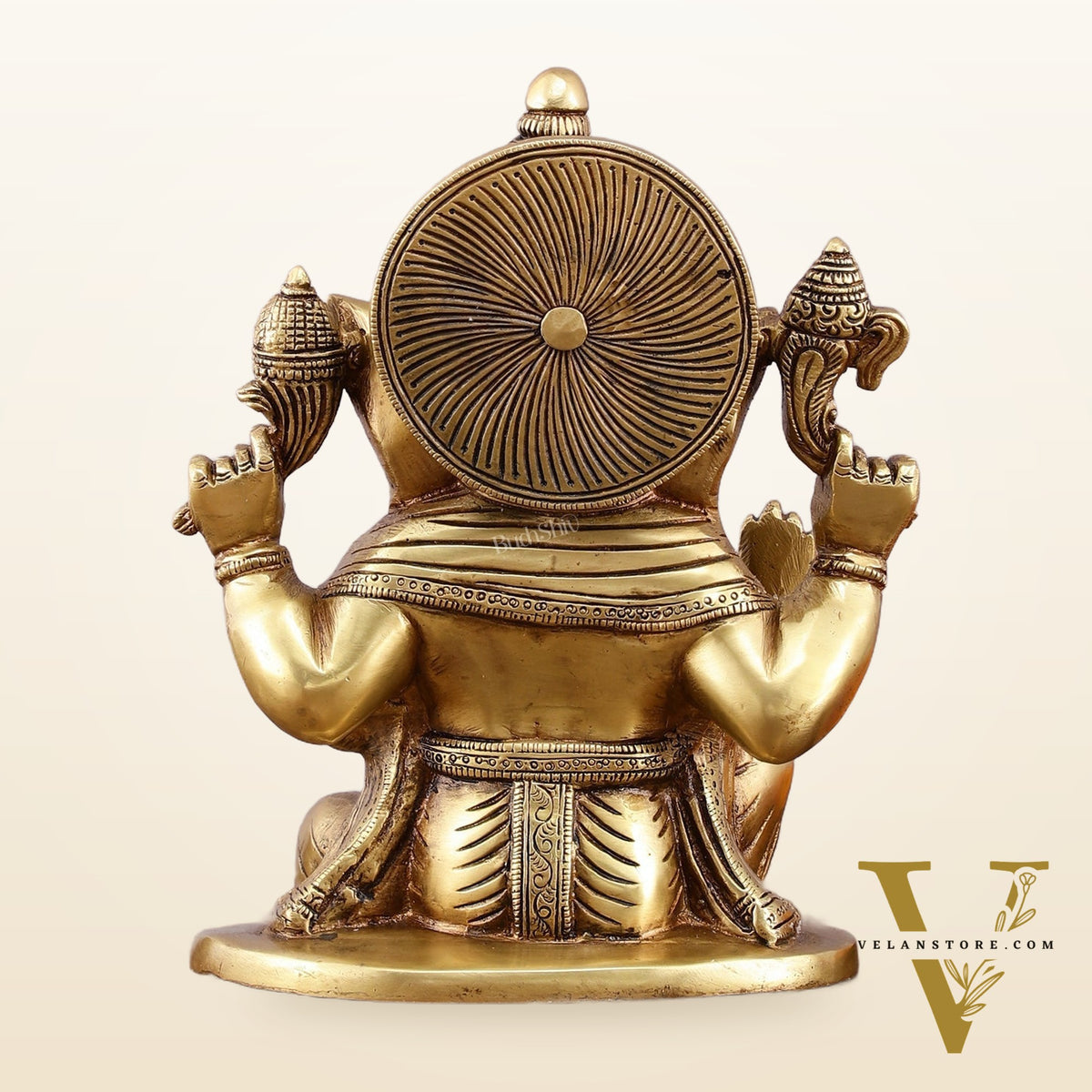 Pure Brass Lord Ganesha Idol – 8"