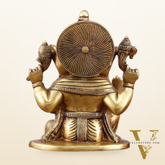 Pure Brass Lord Ganesha Idol – 8"