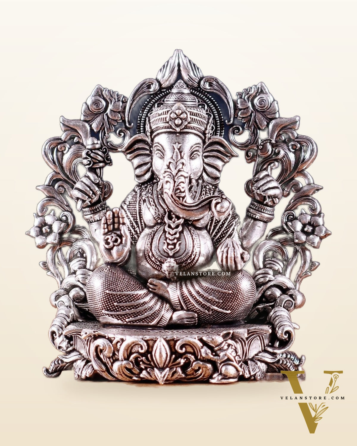 Pure Brass Lord Ganesha Idol silver plated – 4” superfine