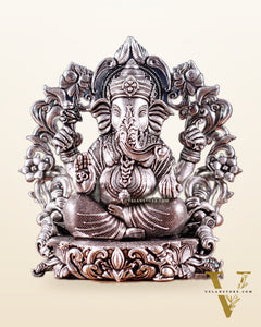 Pure Brass Lord Ganesha Idol silver plated – 4” superfine