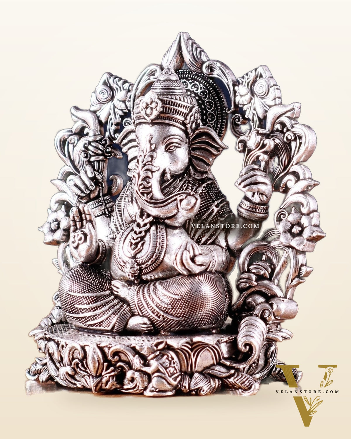 Pure Brass Lord Ganesha Idol silver plated – 4” superfine