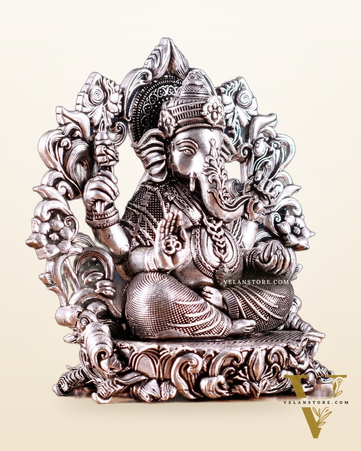 Pure Brass Lord Ganesha Idol silver plated – 4” superfine