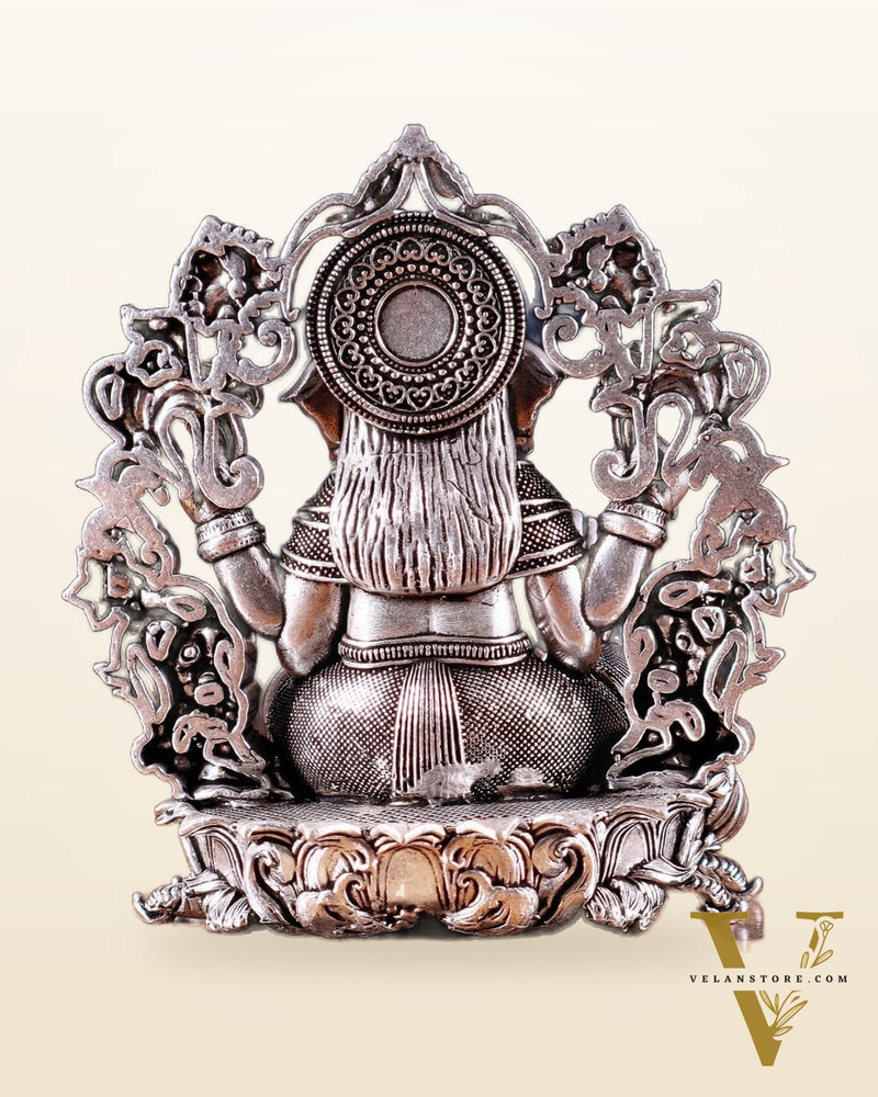 Pure Brass Lord Ganesha Idol silver plated – 4” superfine