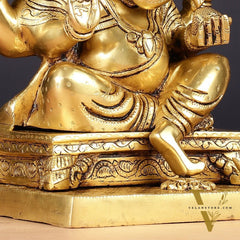 Pure Brass Lord Ganesha Statue 12"