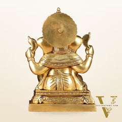 Pure Brass Lord Ganesha Statue 12"