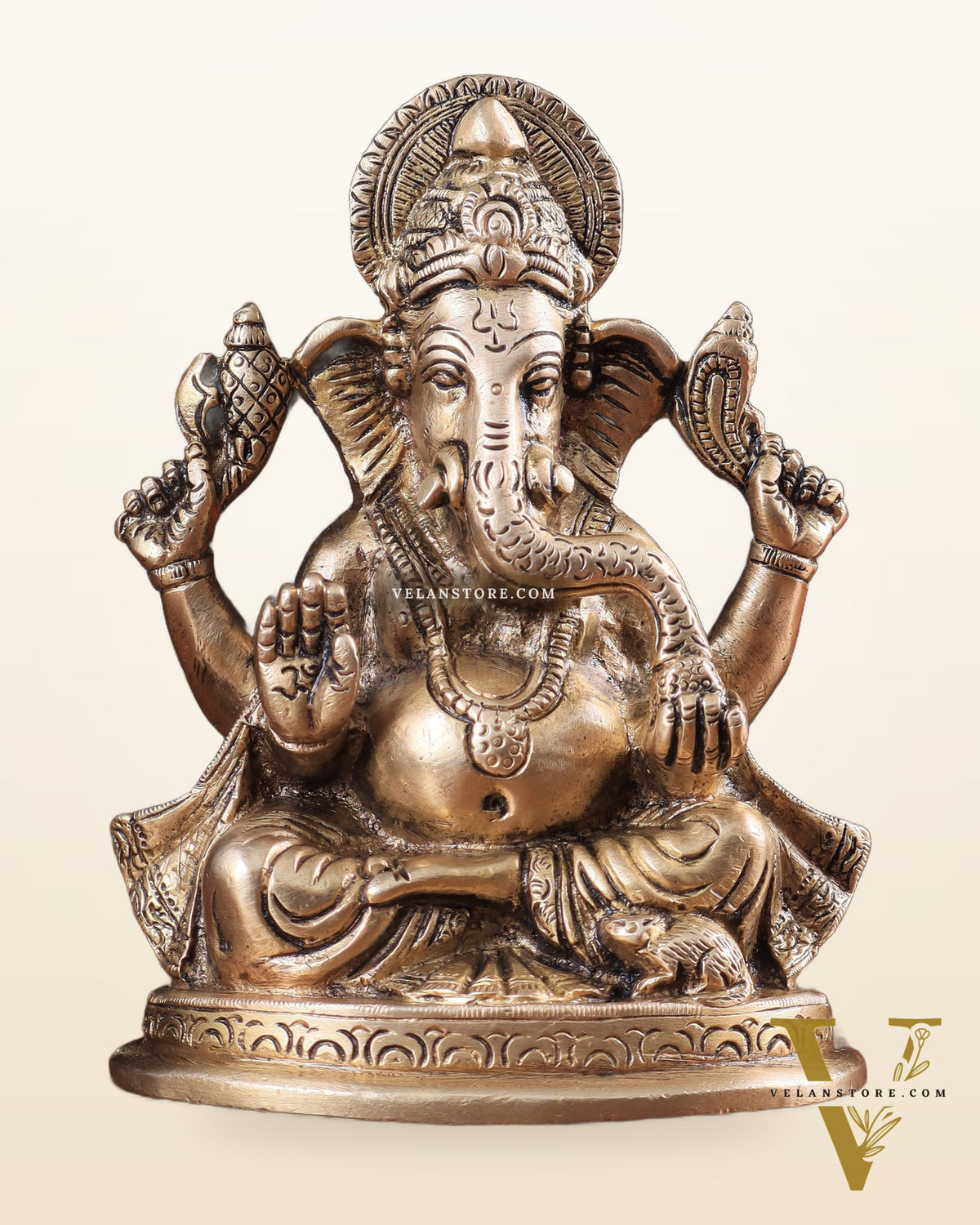 Pure Brass Lord Ganesha statue 6"