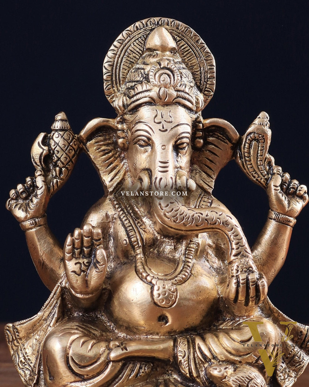 Pure Brass Lord Ganesha statue 6"