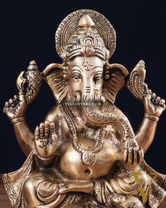 Pure Brass Lord Ganesha statue 6"