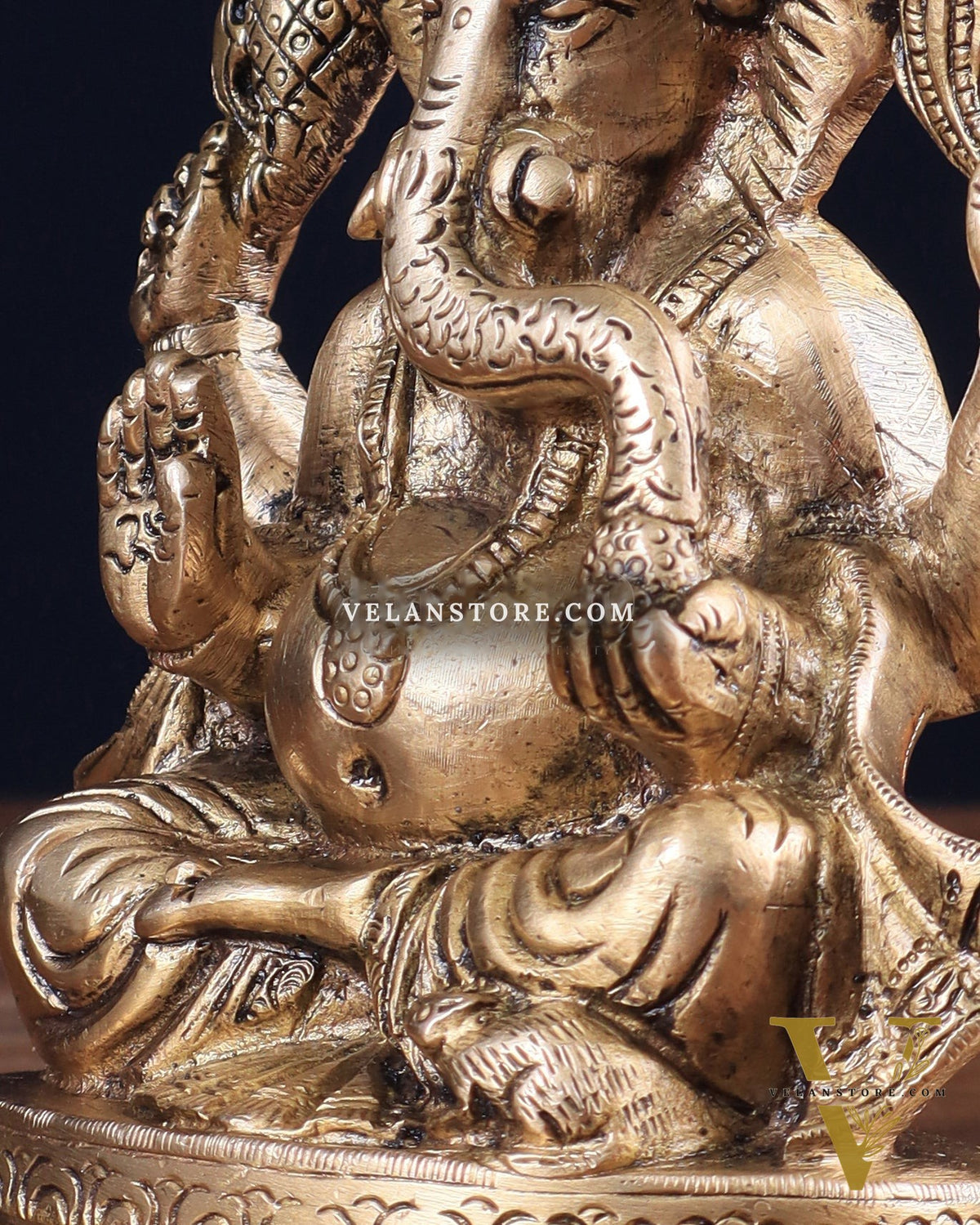 Pure Brass Lord Ganesha statue 6"