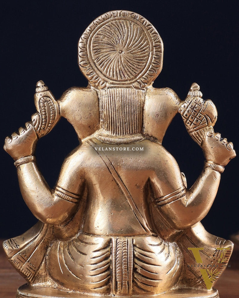 Pure Brass Lord Ganesha statue 6"