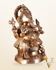 Pure Brass Lord Ganesha Statue – Ideal for House or Office Entrance 18 inch