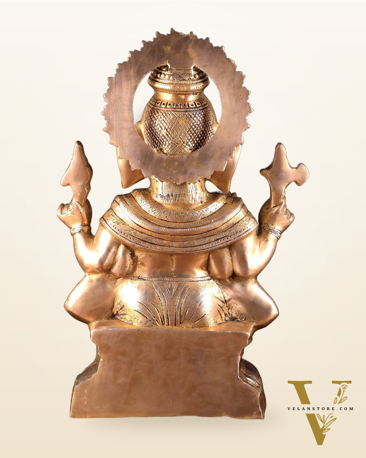 Pure Brass Lord Ganesha Statue – Ideal for House or Office Entrance 18 inch