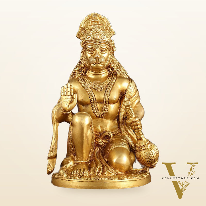 Pure Brass Lord Hanuman idol 9 inch