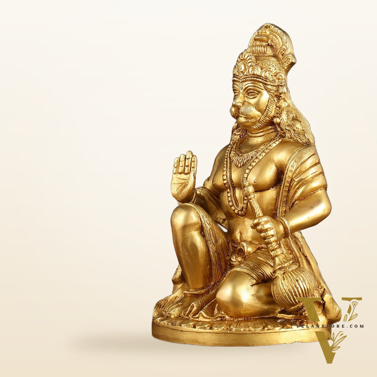 Pure Brass Lord Hanuman idol 9 inch