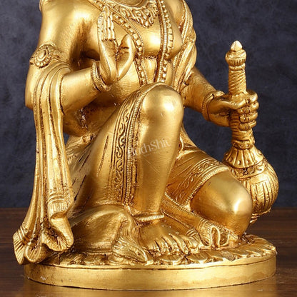 Pure Brass Lord Hanuman idol 9 inch