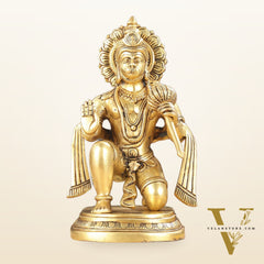 Pure Brass Lord Hanuman Statue 12 inch
