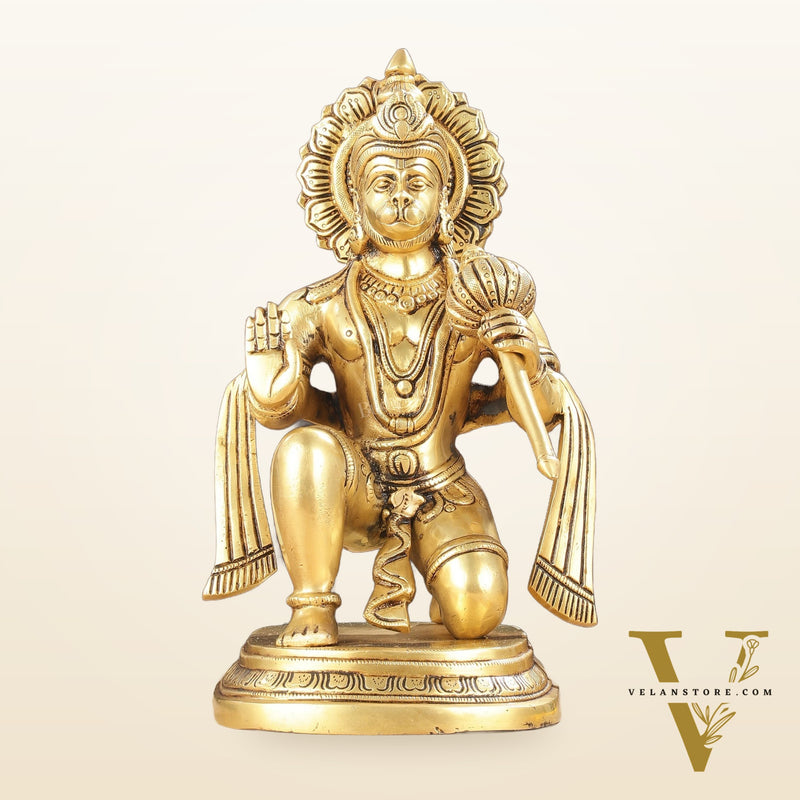 Pure Brass Lord Hanuman Statue 12 inch