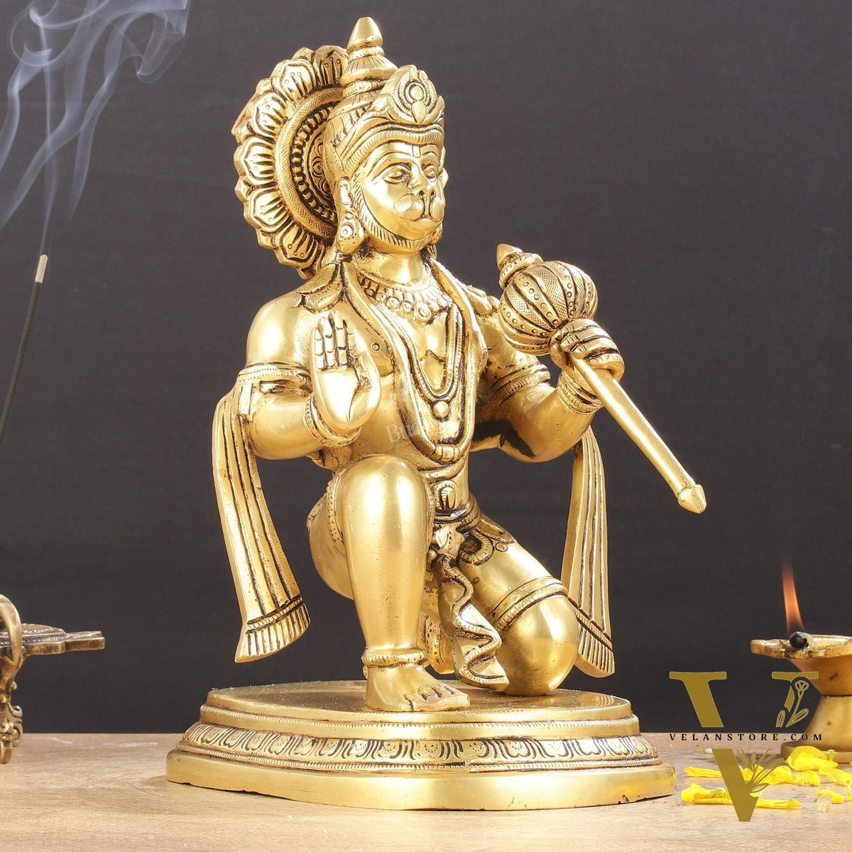 Pure Brass Lord Hanuman Statue 12 inch