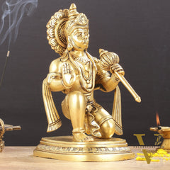Pure Brass Lord Hanuman Statue 12 inch