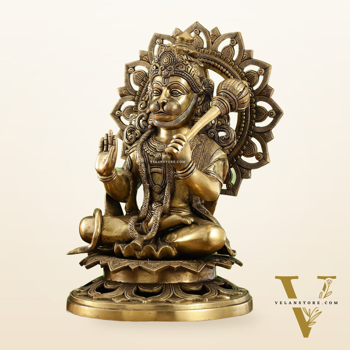 Pure Brass Lord Hanuman Statue - 18 inch