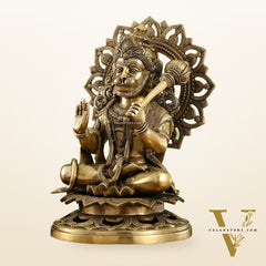 Pure Brass Lord Hanuman Statue - 18 inch