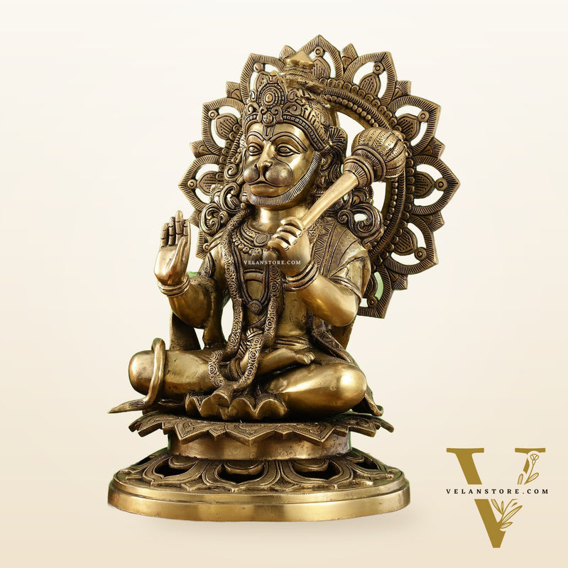 Pure Brass Lord Hanuman Statue - 18 inch