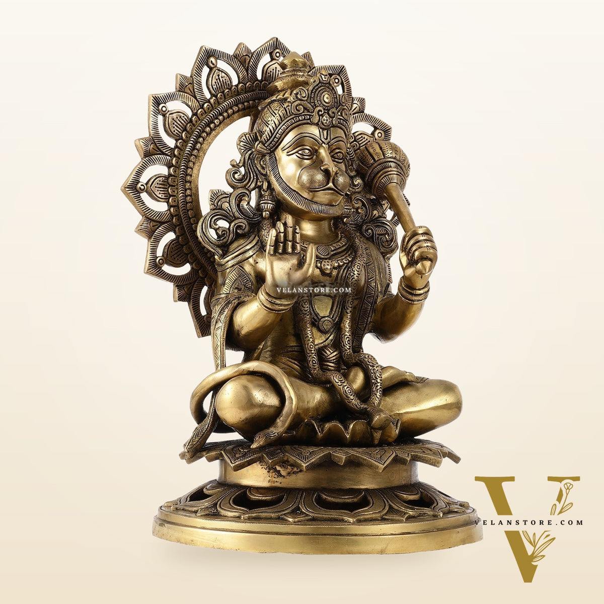 Pure Brass Lord Hanuman Statue - 18 inch