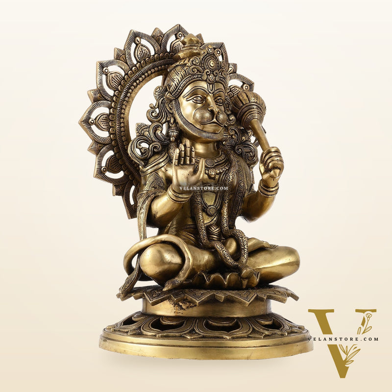 Pure Brass Lord Hanuman Statue - 18 inch