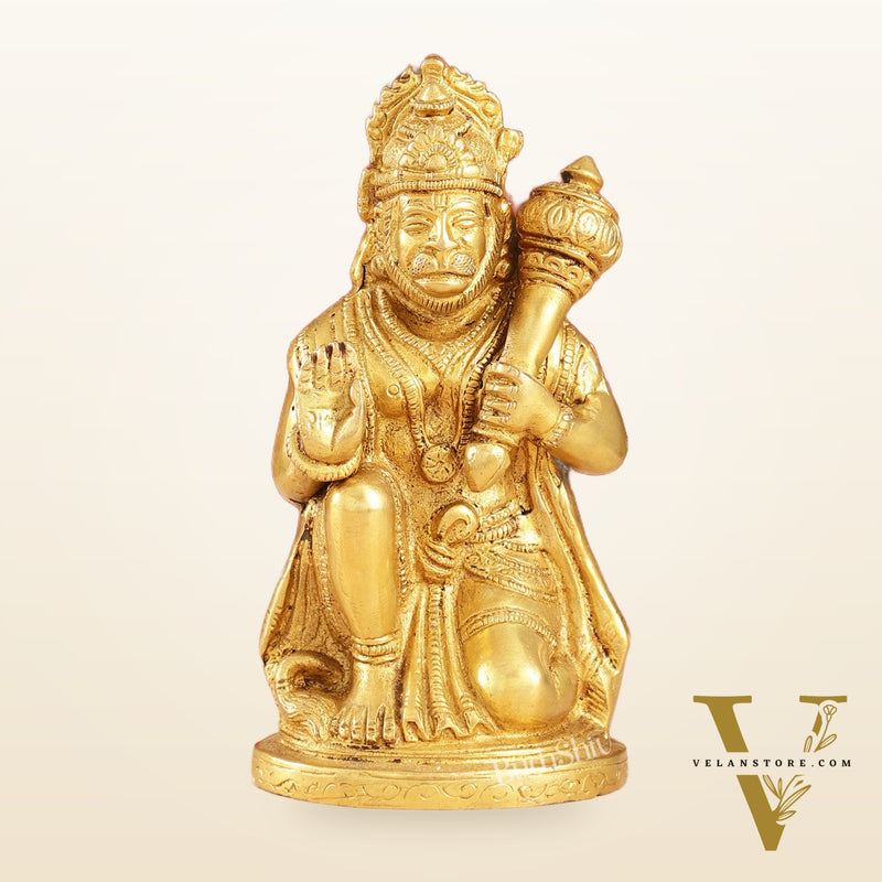 Pure Brass Lord Hanuman Statue | 5.75 inch