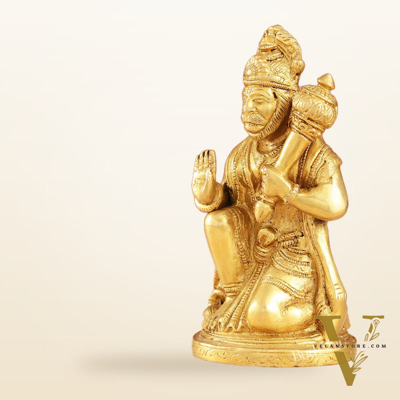 Pure Brass Lord Hanuman Statue | 5.75 inch