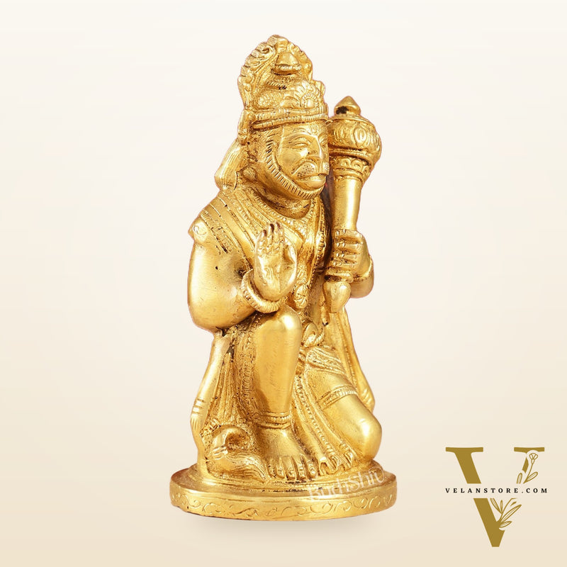 Pure Brass Lord Hanuman Statue | 5.75 inch