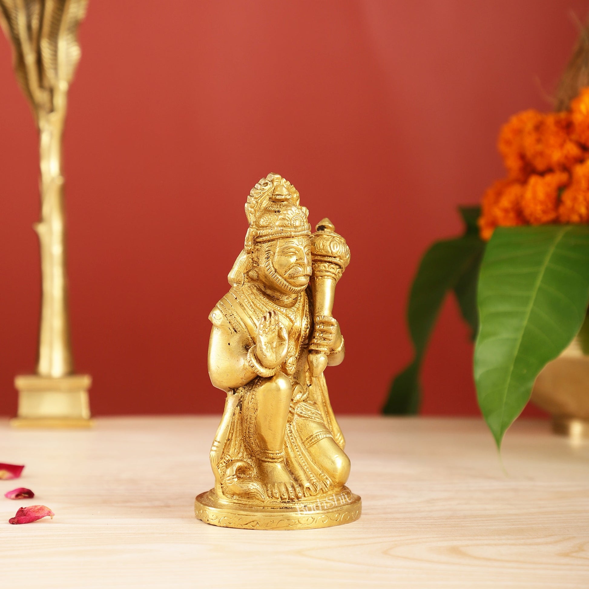 Pure Brass Lord Hanuman Statue | 5.75 inch