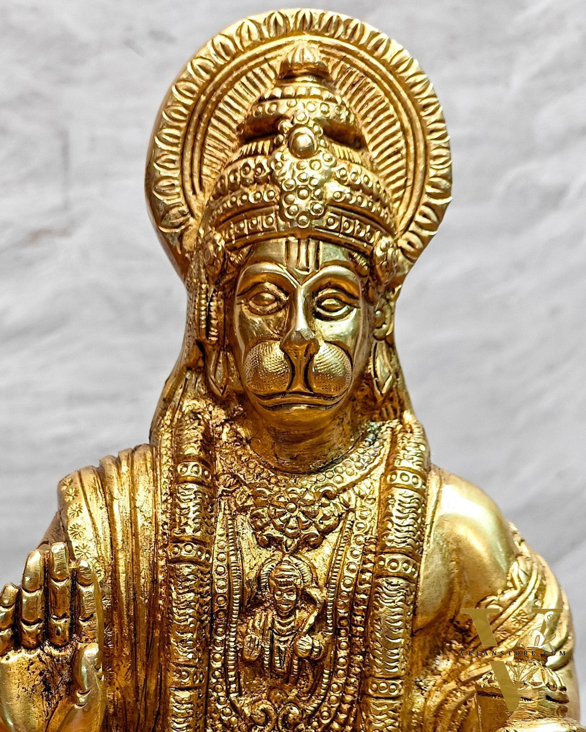 Pure Brass Lord Hanuman Statue - 8.5 inch