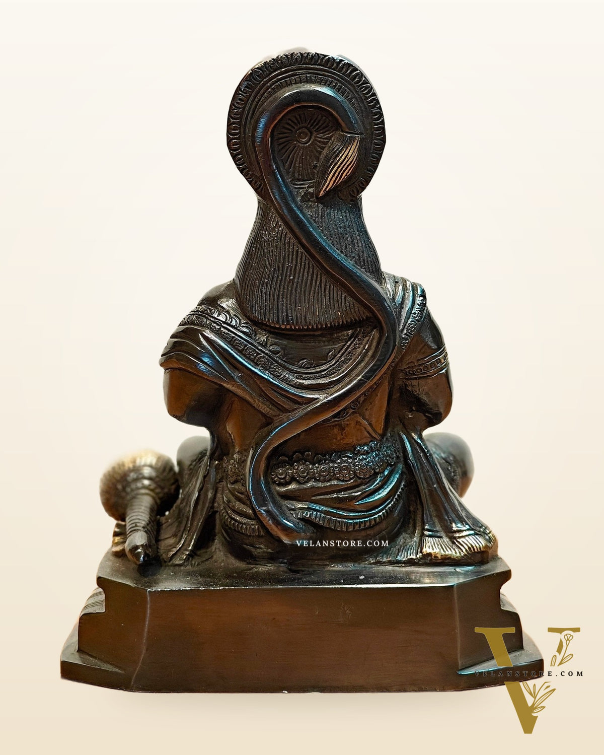 Pure Brass Lord Hanuman Statue - 8.5 inch