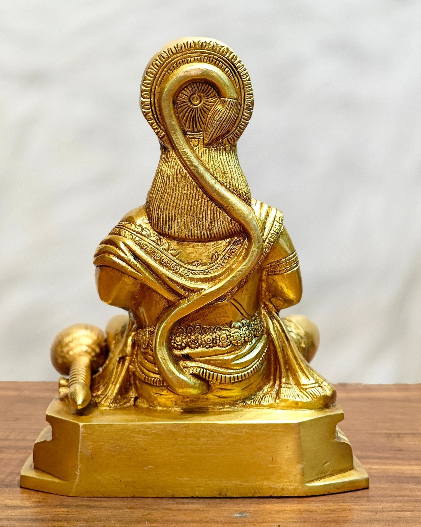 Pure Brass Lord Hanuman Statue - 8.5 inch