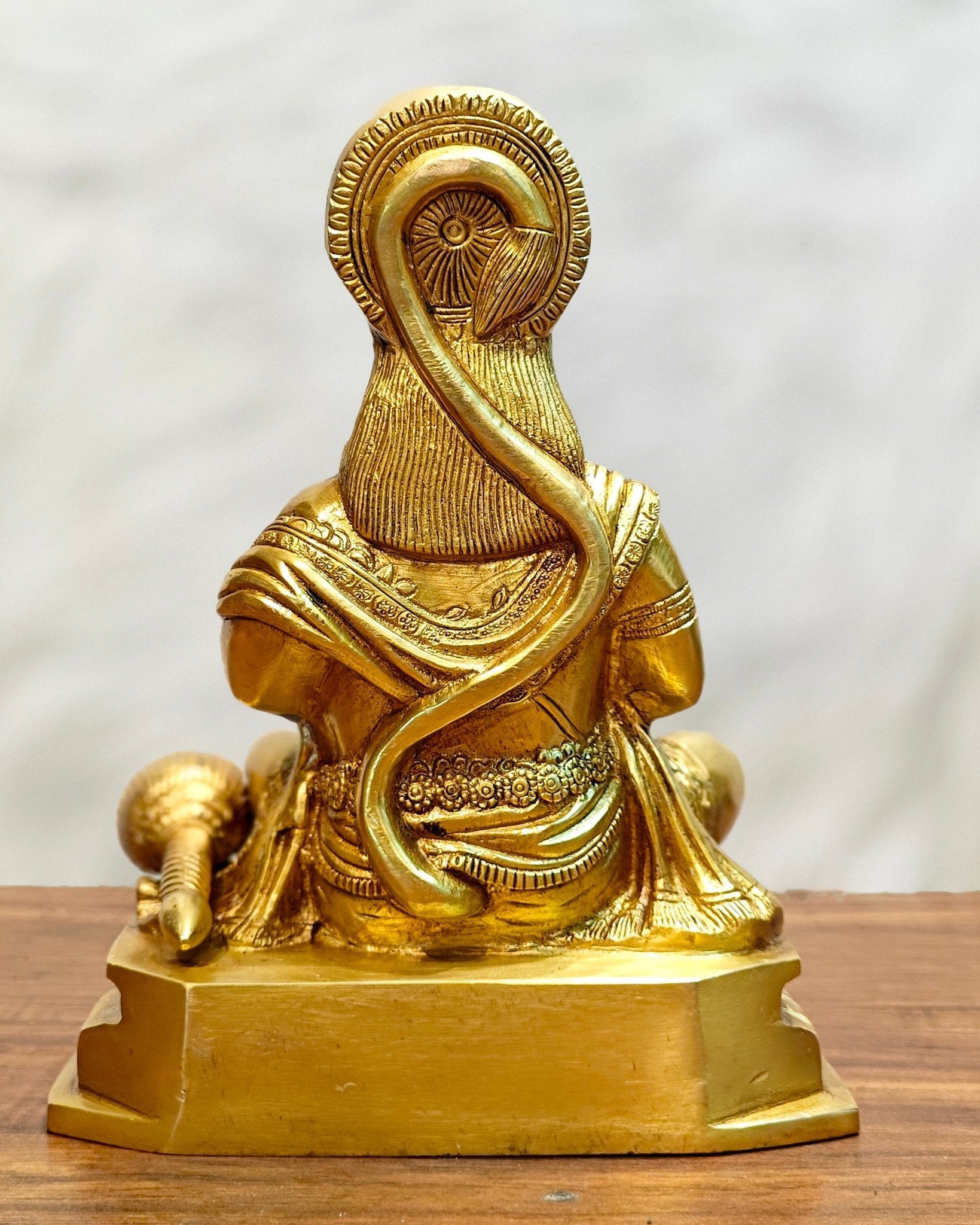 Pure Brass Lord Hanuman Statue - 8.5 inch