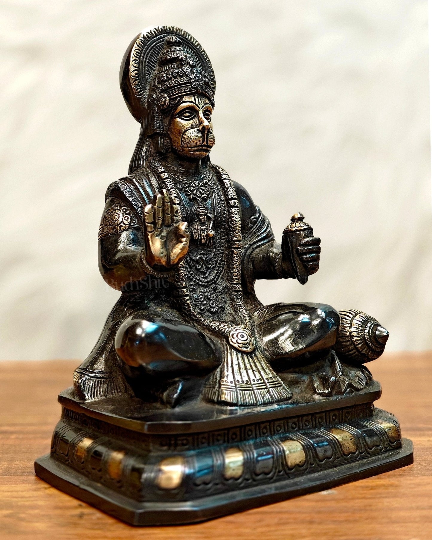 Pure Brass Lord Hanuman Statue - 8.5 inch