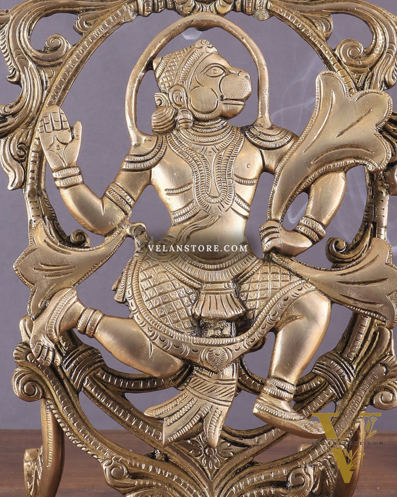 Pure Brass Lord Hanuman Table Accent 12"