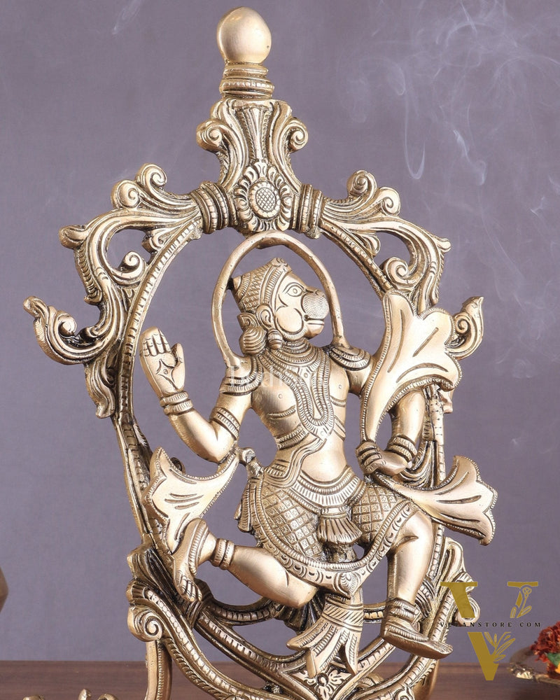 Pure Brass Lord Hanuman Table Accent 12"