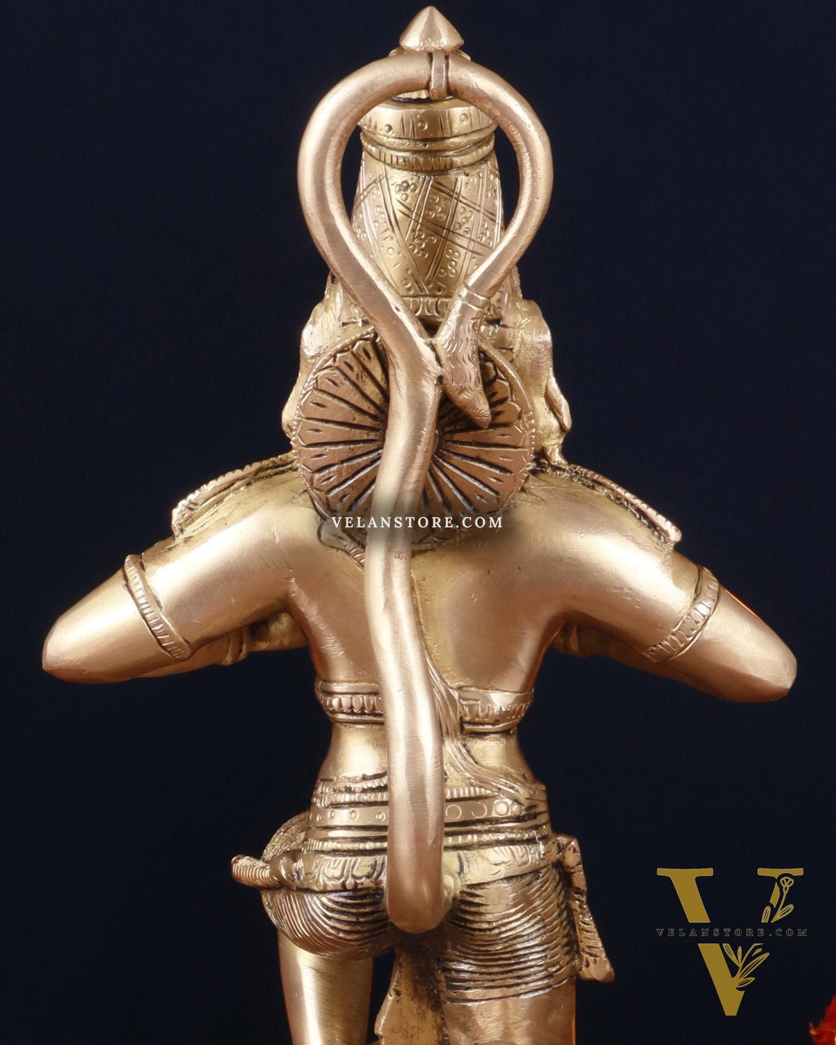 Pure Brass Lord Hanuman Tearing Chest Statue – 12 Inch