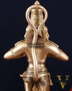 Pure Brass Lord Hanuman Tearing Chest Statue – 12 Inch