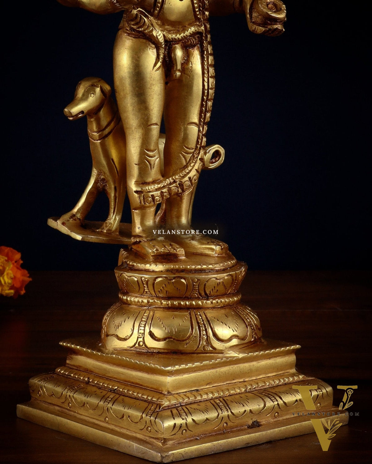 Pure Brass Lord Kaal Bhairava Superfine Statue – 12 Inch