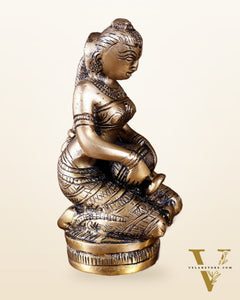 Pure Brass Lord Krishna Chola-Inspired Sculpture 25 inch
