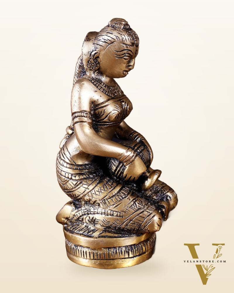 Pure Brass Lord Krishna Chola-Inspired Sculpture 25 inch